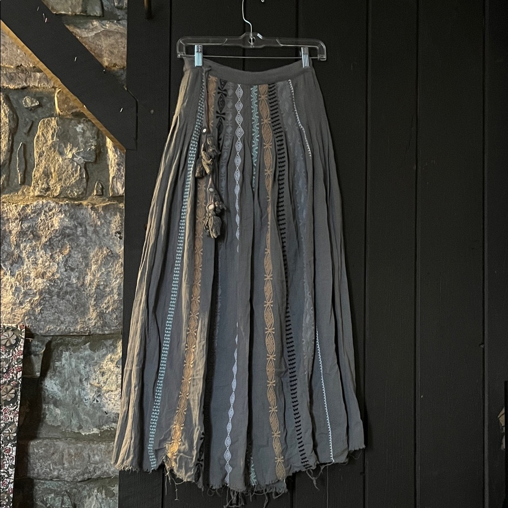 Flowy Gray Free People Maxi Skirt XS